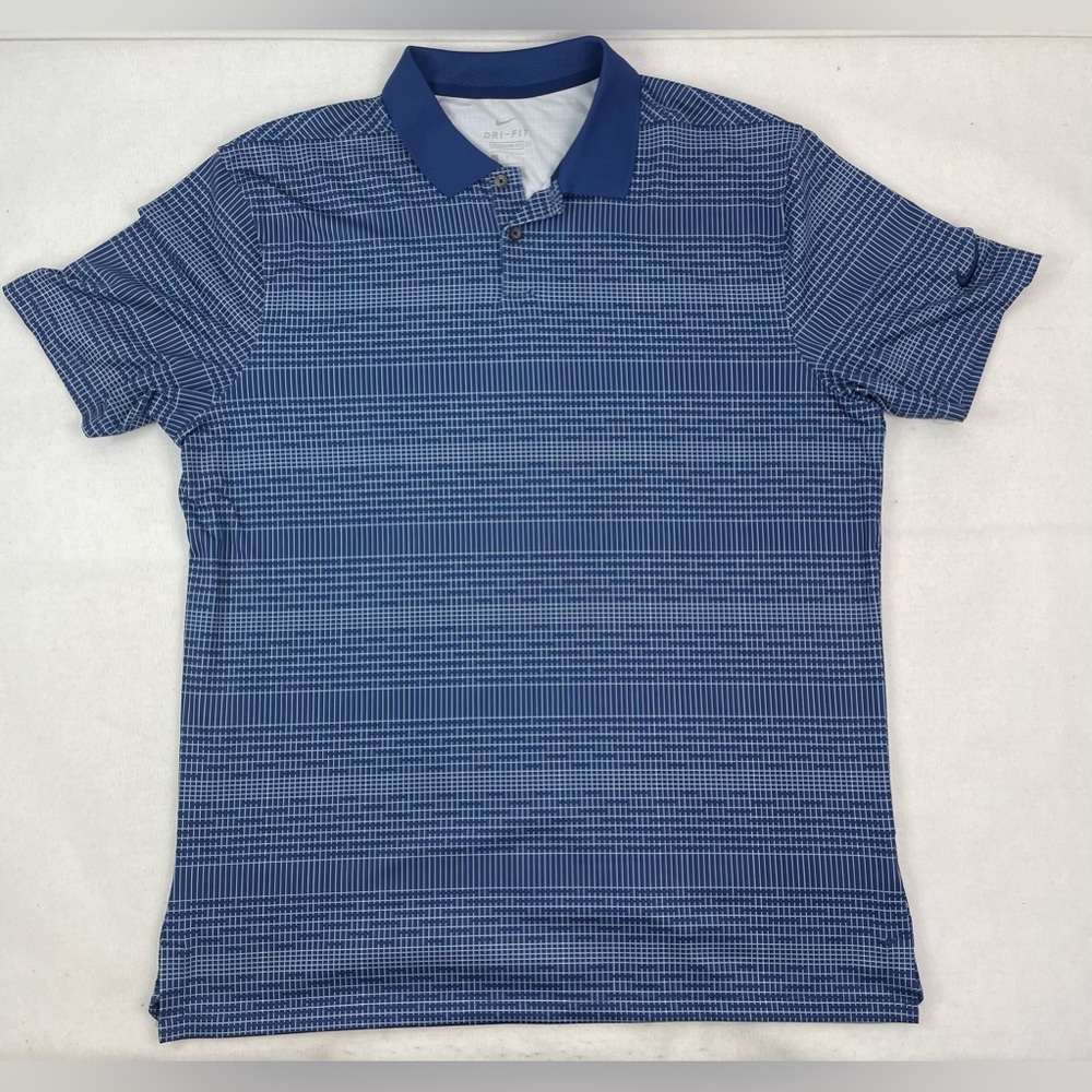 Mens Size Large Nike Dri-Fit Standard Fit Polo Collar Golf Short Sleeve T Shirt